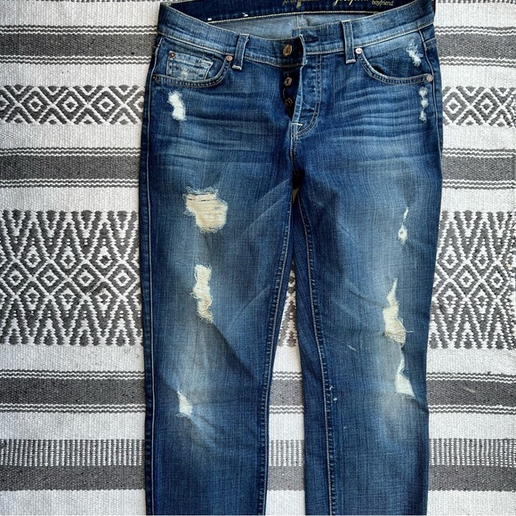 7 for all Mankind Joesfina Skinny Bf Jeans Size 27 - Picture 5 of 5